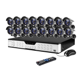 16 Channel DVR Black CCD Security Camera Monitoring System